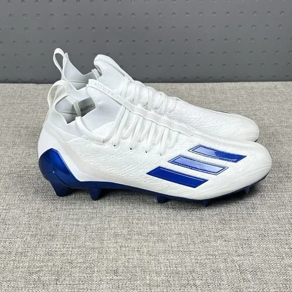 Adidas Adizero Primeknit Football Cleats Mens Size 13 White Blue GV9621
